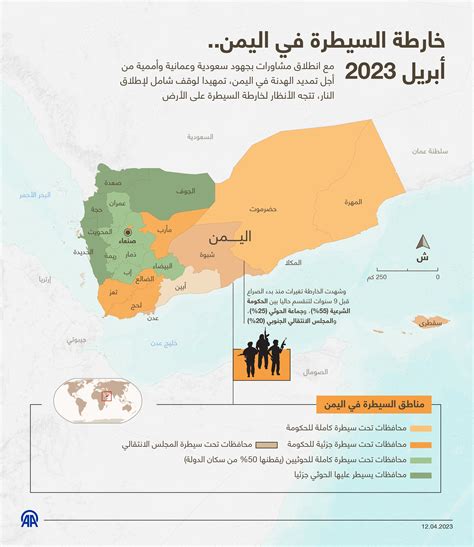 خريطة السيطرة في اليمن 2023